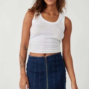 Free People Layla Denim Mini Skirt (NWT)
